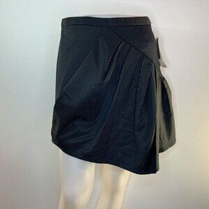 NANETTE LEPORE Women's Black Embossed Fabric Saucer Skirt - Size 4 - NWT $298